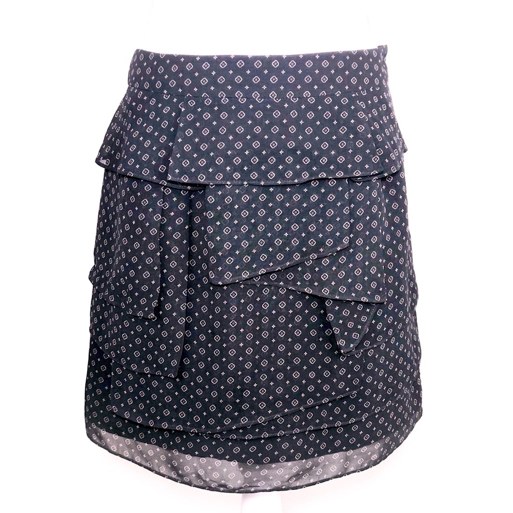 Banana Republic Dark Grey tiered Ruffle Skirt 6